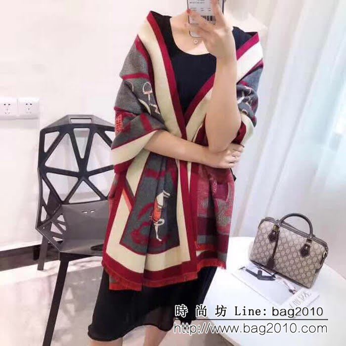 HERMES愛馬仕專櫃品質 2018早秋新品 絲羊絨圍巾 LLWJ6016